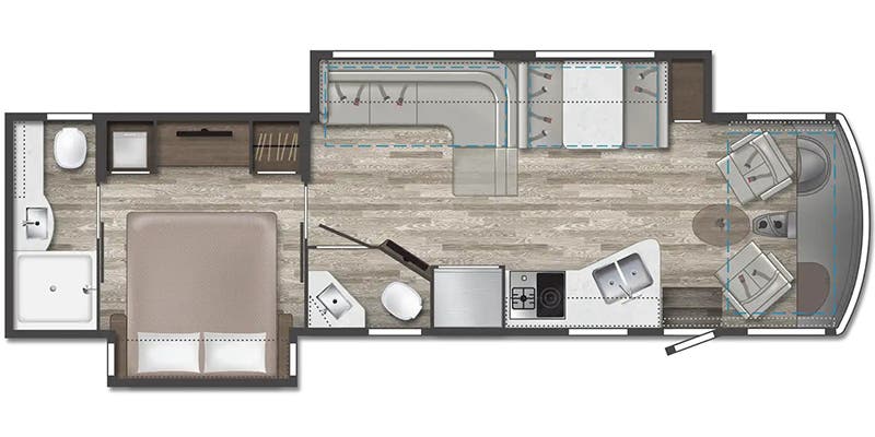 2023 WINNEBAGO ADVENTURER 35F*22, , floor-plans-day image number 0